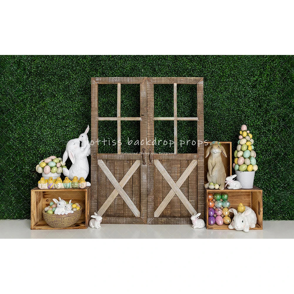 Some Bunny Secret Garden Easter Backdrops Kids Baby Photography Props Child Adult Photocall Decors Green Plants Wall Backgrounds