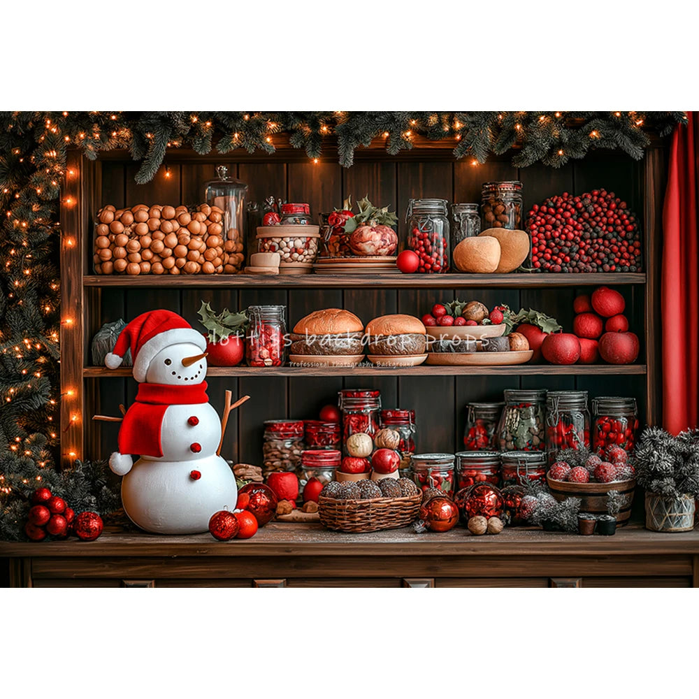 Christmas Kitchen Cupboard Backdrops Kids Family Photography Child Adult Photocall Xmas Living Room Bookcase Trees Backgrounds