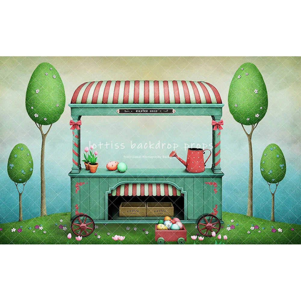 Easter Eggs Bunny Backdrops Kids Baby Photography Child Adult Festival Photocall Decors Spring Forest Farm Barn Door Backgrounds