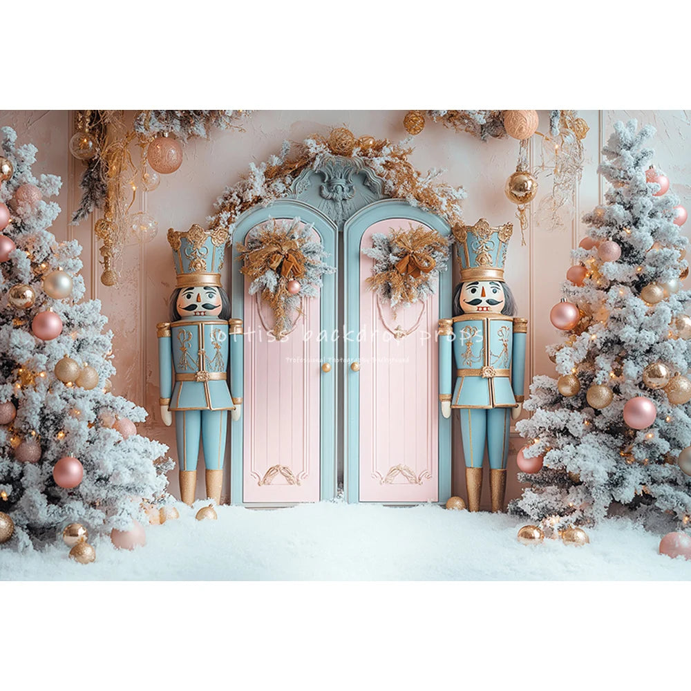 Christmas Nutcracker Store Backdrops Kids Adult Photography Child Baby Photocall Winter Xmas Trees Street House Backgrounds