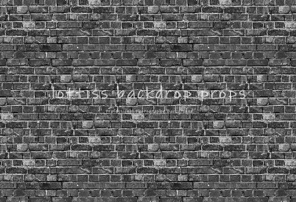 Black Brick Wall Backdrops Series-Two For Photography Kids Portrait Adult Birthday Decor Old Broken Brick-wall Background