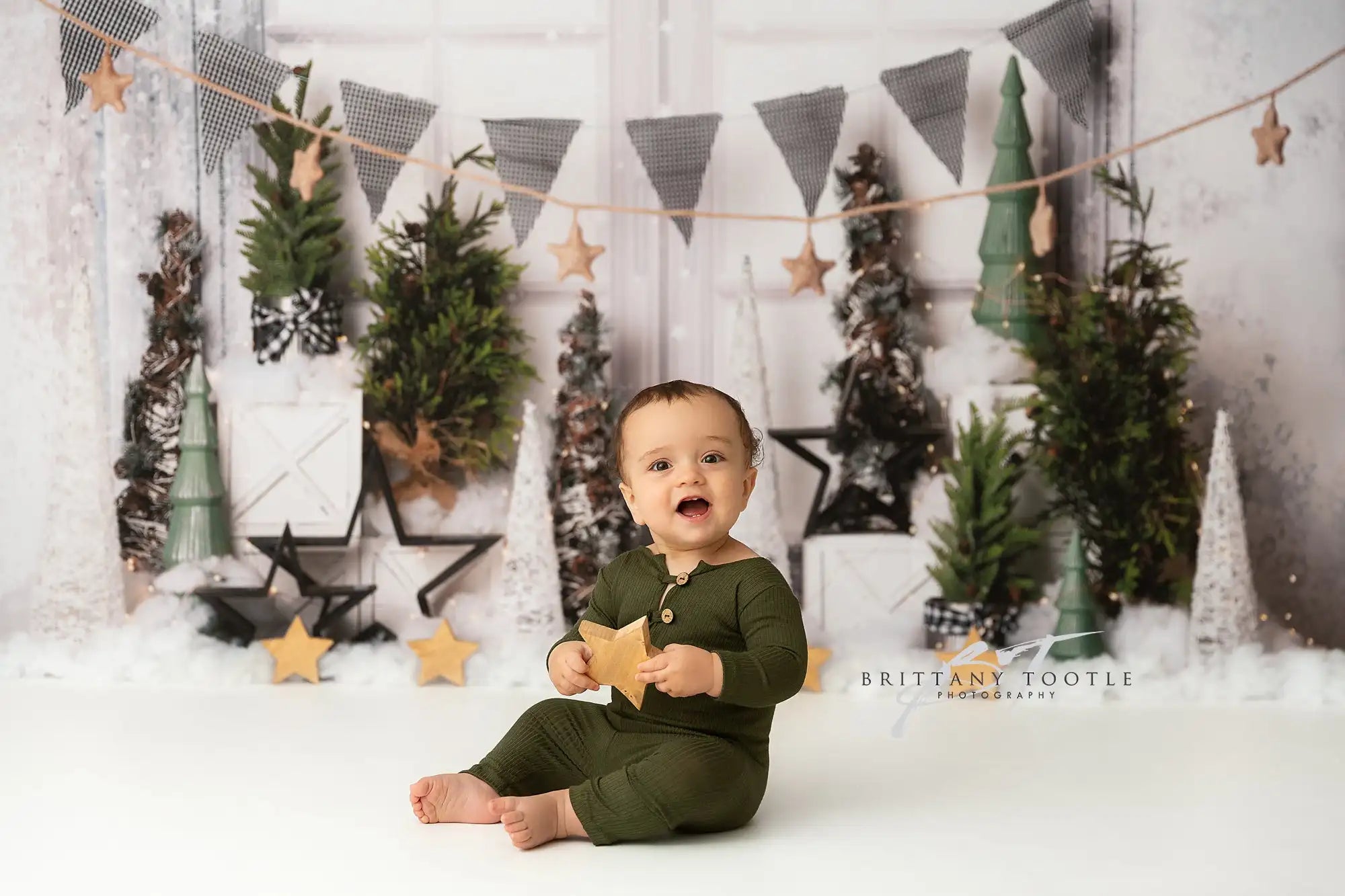 Christmas Themed Photography Backdrop Winter Snowy Kids Baby Cake Smash Photocall Decors Child Adult Indoor Holiday Decor