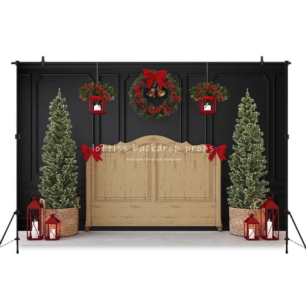 Christmas House Backdrops Fireplace Family Photocall Child Baby Photostudio Props Girl Photography Xmas Street Background