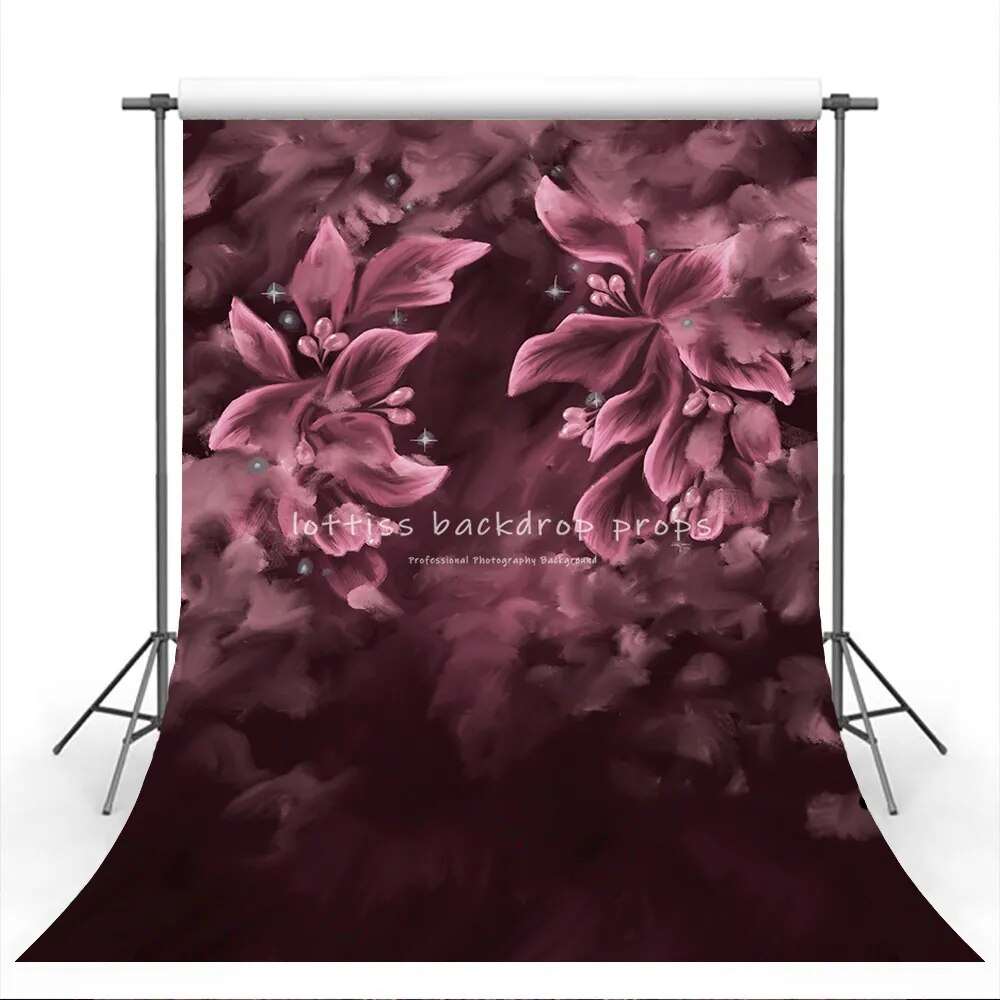 Art Hand Painted Floral Backdrop Adult Pregant Portrait Photography Girl Kids Baby Photocall Props Abstract Texture Background