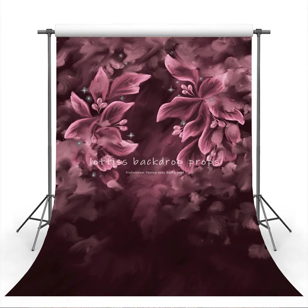 Peinture à la main Floral Photorgaphy décors fille enfants adulte Portrait Photocall accessoires Photo enceinte fleur jardin fond 