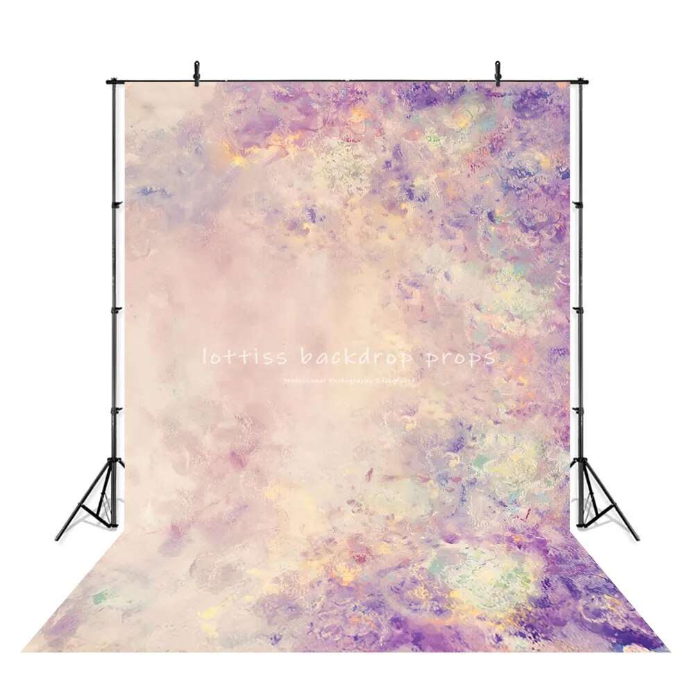 Art Abstract Floral Vinyl Backdrop For Adult Portrait Photography Painting Flower Pregant Kids Newborn Photoshoot Background