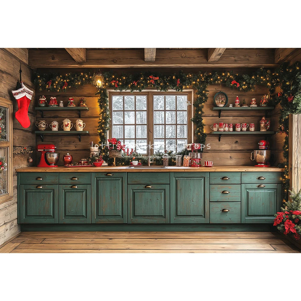 Christmas Bedroom Headboard Backdrops Kids Adult Photography Child Baby Photocall Winter Xmas Kitchen Cupboard Backgrounds