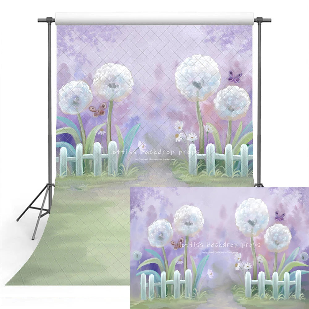 Spring Floral Garden Backdrops Kids Girl Photography Props Child Adult Photocall Decors Colorful Flower Forest Backgrounds