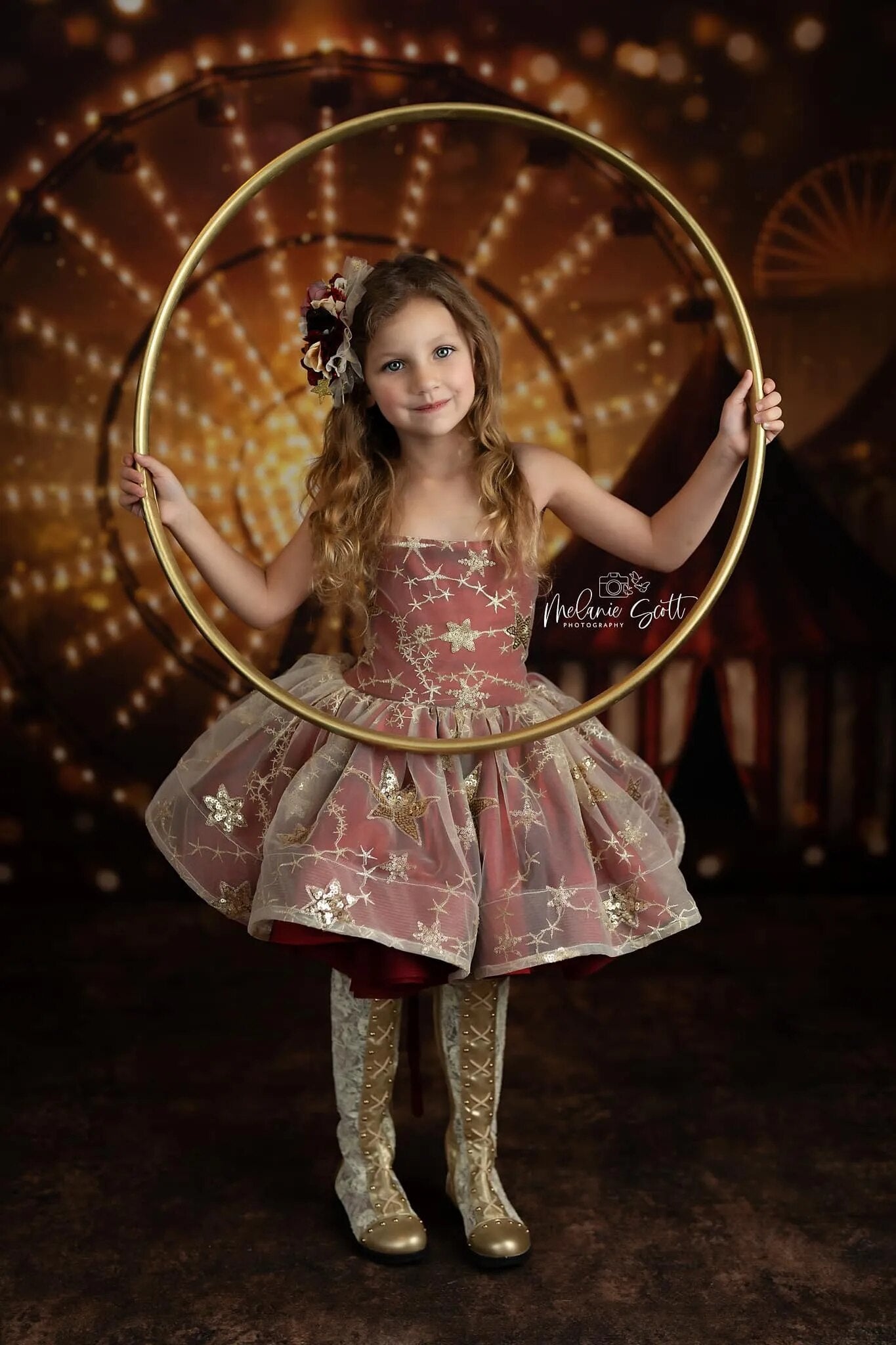 Arrière-plan de carnaval sombre, accessoires de photographie pour enfants et bébés, décors de studio photo d'anniversaire pour enfants et adultes, arrière-plan de grande roue de cirque 