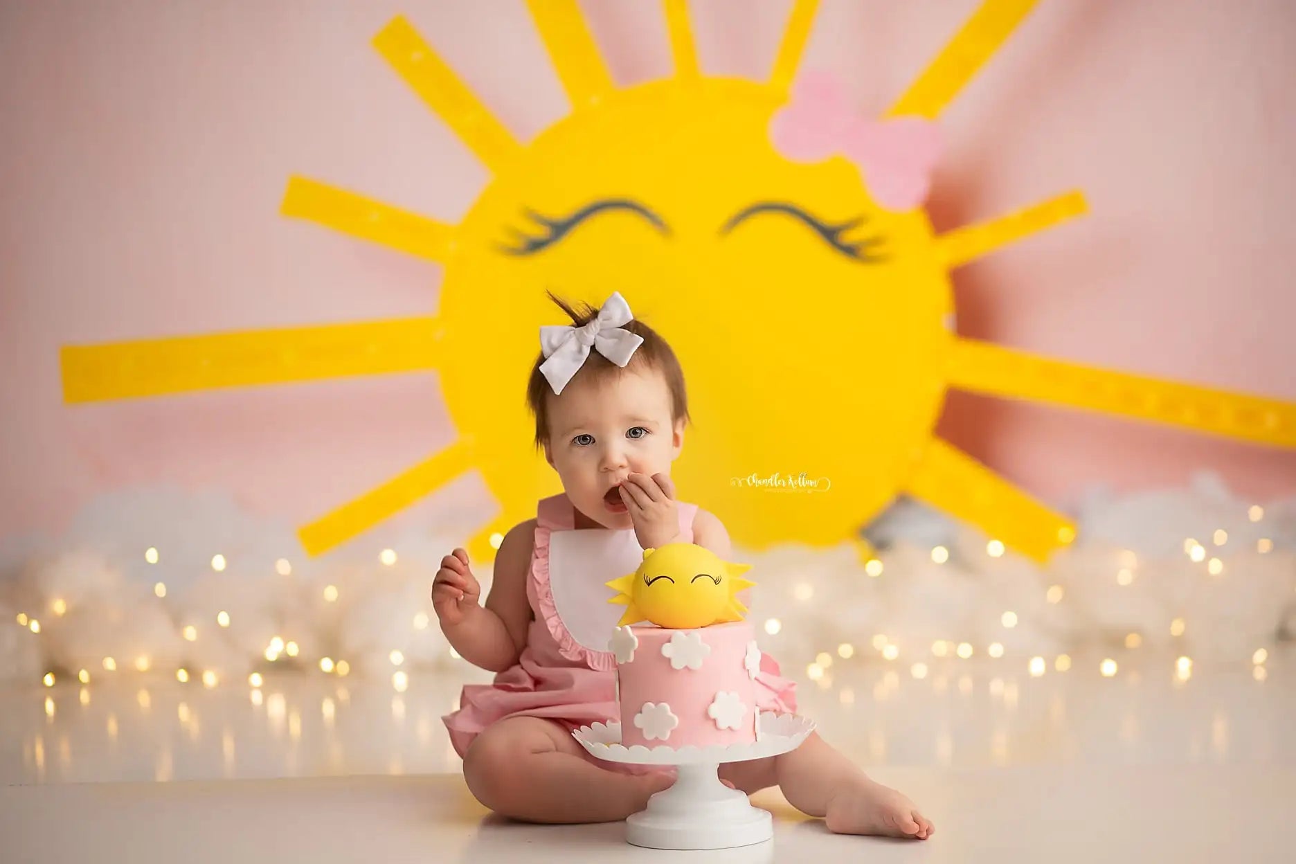 Ray Of Sunshine Backdrop Kids Baby Cake Smash Photography Props Child Girls Adult Birthday Studio Backgrounds