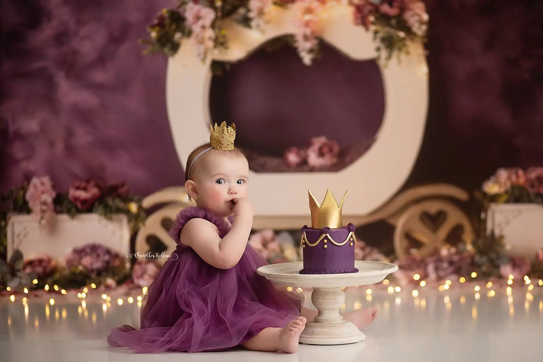 Royal Coronation Backdrops Baby Kids Birthday Cake Smash Photography Props Child Adult Photocall Decors Backgrounds