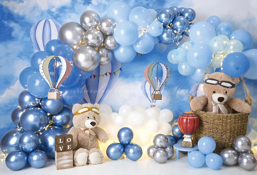 Balloon Garland Photography Backdrop Kids Baby Cake Smash Photocall Decors Boho Floral Balloons Child Adult Studio Backgrounds