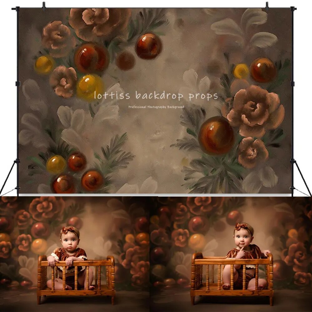 Xmas North Pole Ferris Wheel Backdrops Kids Baby Photocall Props Adult Child Cake Smash Christmas Photography Background