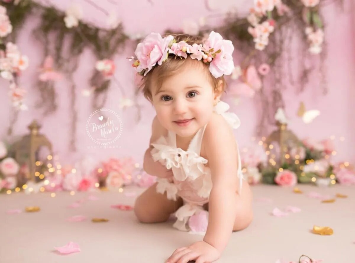 Spring Floral Wall Photography Backdrop Kids Cake Smash Decor Garden Scene Background Baby Adult Portrait Props Photostudio