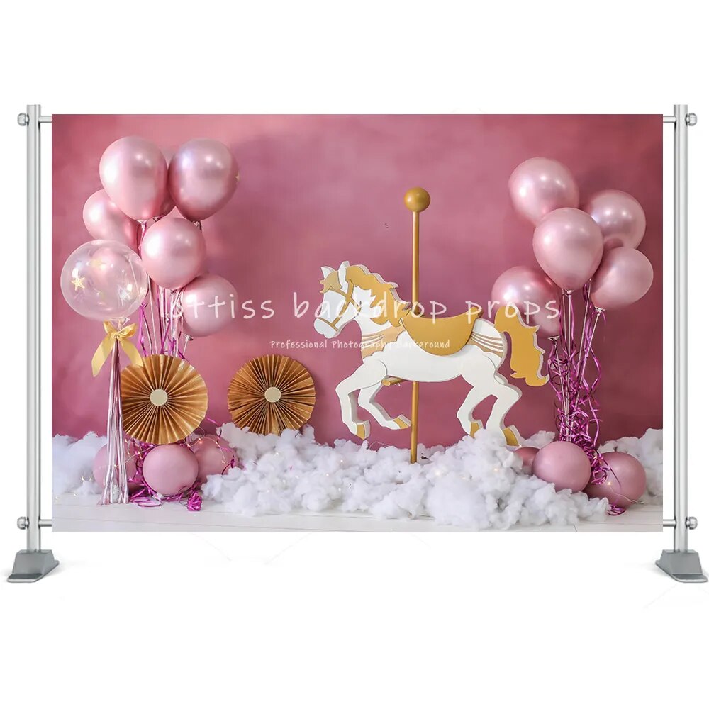 Circus Photography Backdrop Kids Birthday Backdrop Newborn Child Portrait Party Decor Ferris Wheel Party Background Photo Studio