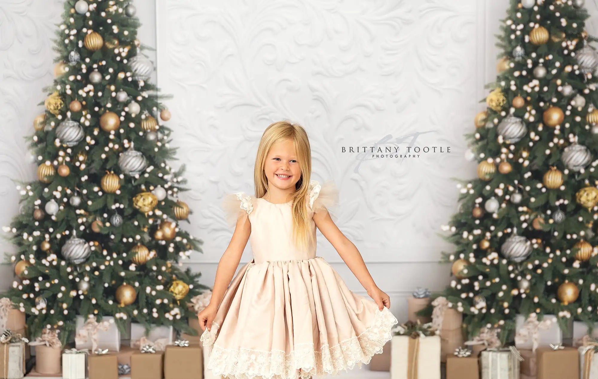 Elegant Holiday Sparkle Photo Backdrop Christmas Trees Studio Decor Baby Kids Portrait Family Party Photocall Photograhy Props