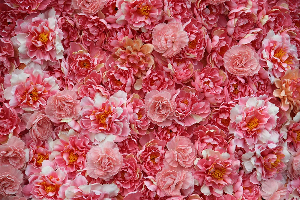 Pink Red Flower Wall Backdrops Kids Adult Photography Props Child Baby Photocall Decors Wedding Birthday Ceremong Background