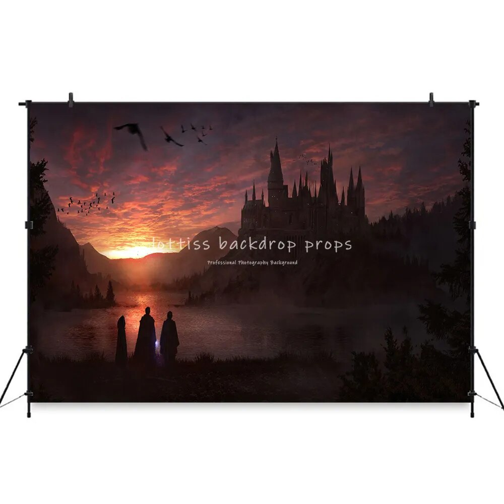 Wizard School Backdrops Kids Adult Photography Prop Birthday Party Banner Witch Wizards Shop Library Background Baby Photostudio