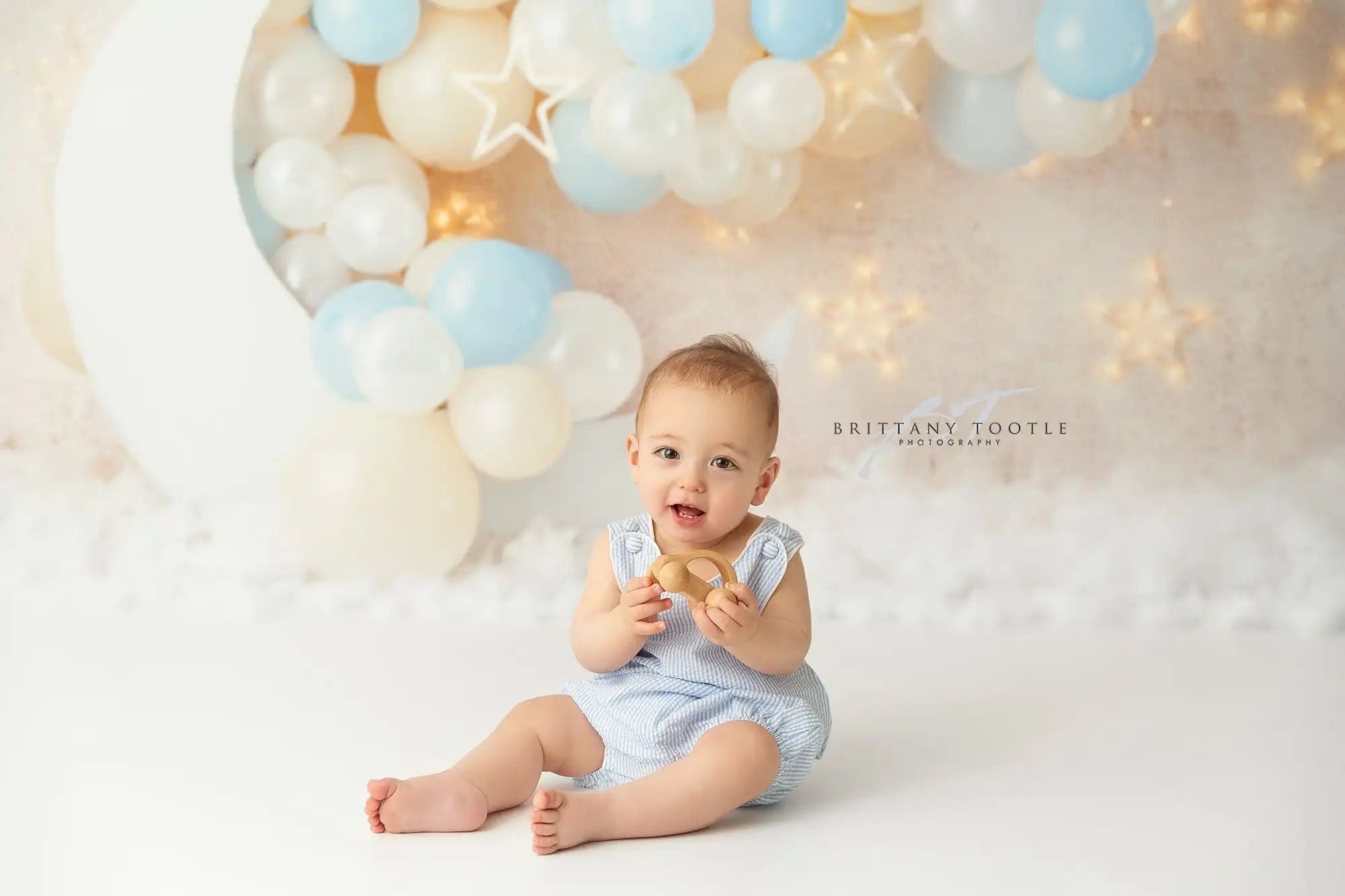 Over the Moon Dreams Photo Backdrop Balloon Arch Kids Baby Cake Smash Photocall Decors Girls Adult Birthday Studio Backgrounds