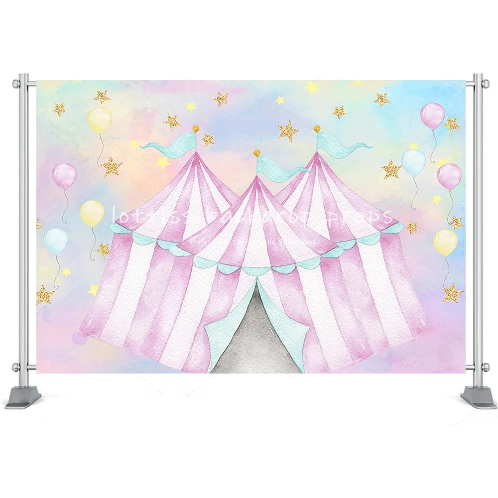 Toile de fond pour photographie de cirque, décor de fête d'anniversaire pour enfants, Portrait de nouveau-né, grande roue, arrière-plan pour Studio Photo 