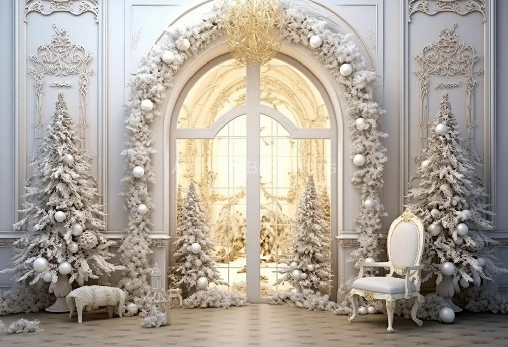 Christmas Tree Castle Room Backdrops Kids Adult Photography Props Child Baby Photocall Decors Xmas Forest Living Room Background