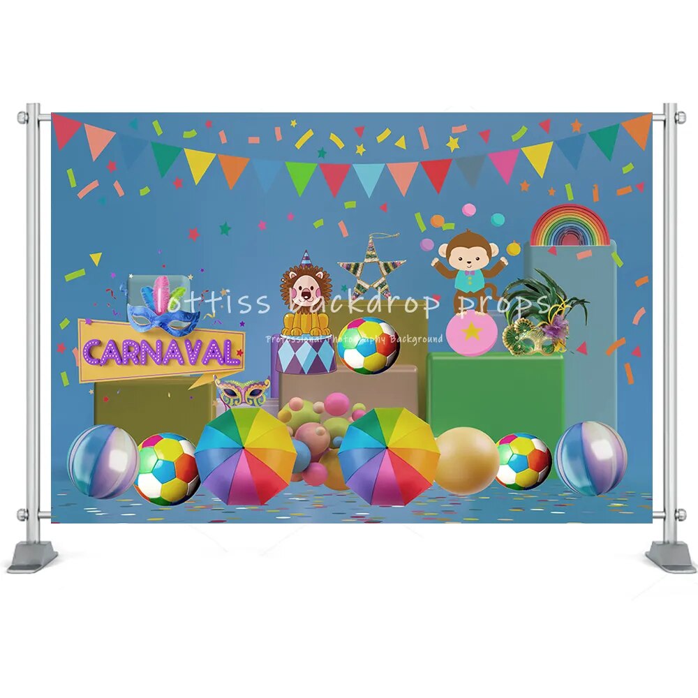 Fiesta Party Backdrops For Adult Kids Cake Smash Photography Masquerade Birthday Mexico Carnival Decoration Backgrounds