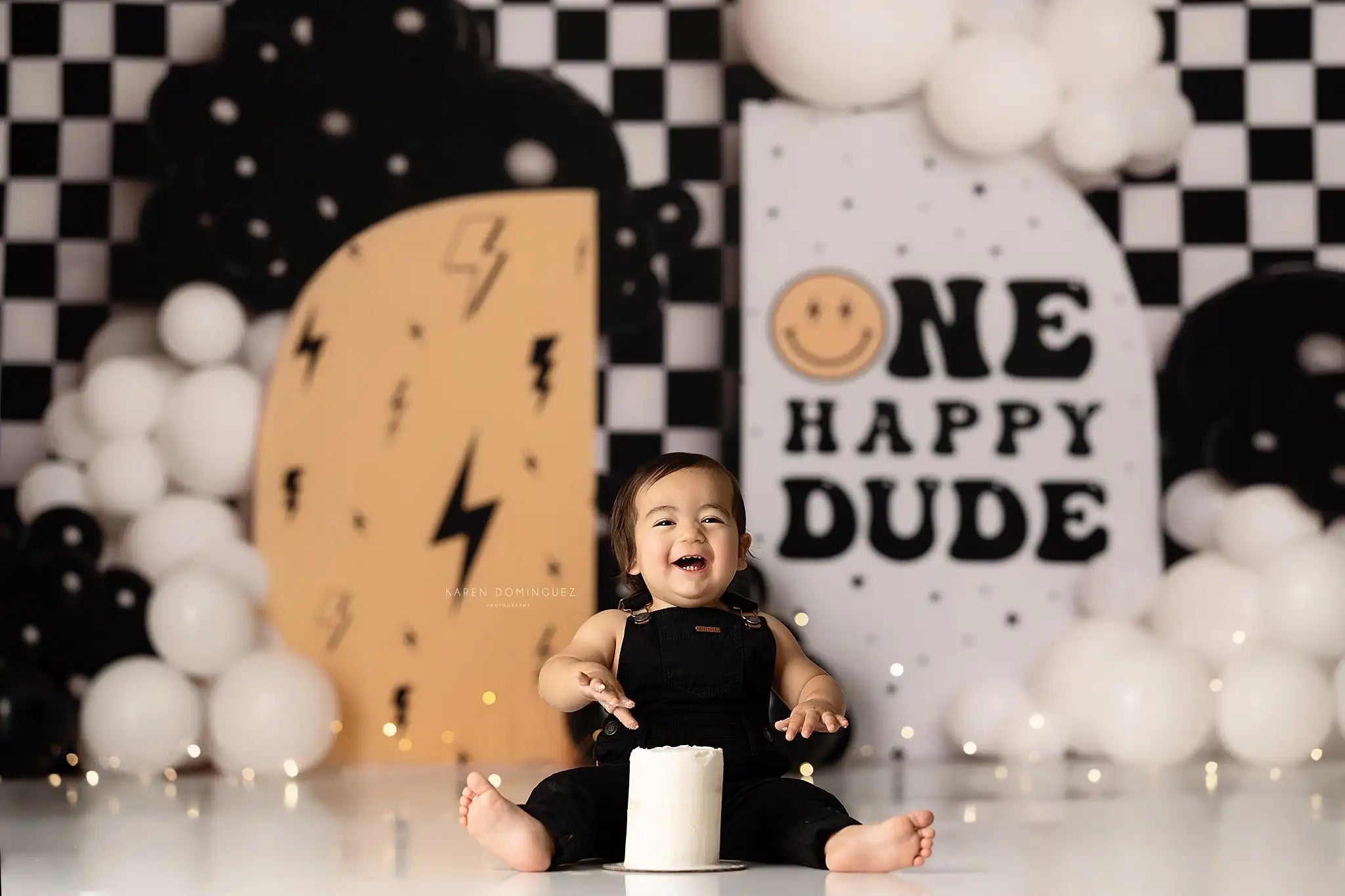 One Happy Dude Photography Backdrop Kids Baby Cake Smash Photocall Decors Balloons Child 1st Birthday Studio Backgrounds