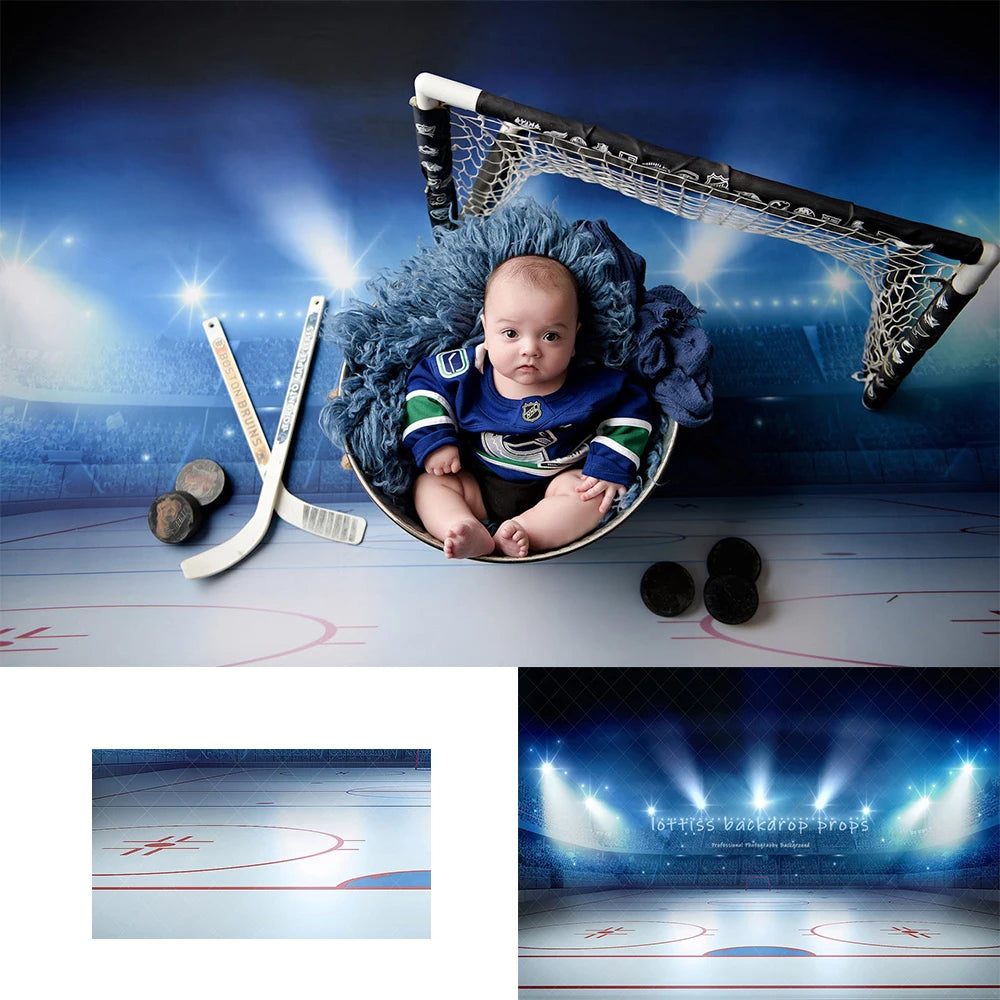 Ice Rink Backdrops Kids Baby Photography Child Adult Photocall Decors Cake Smash Photocall Sports Backgrounds