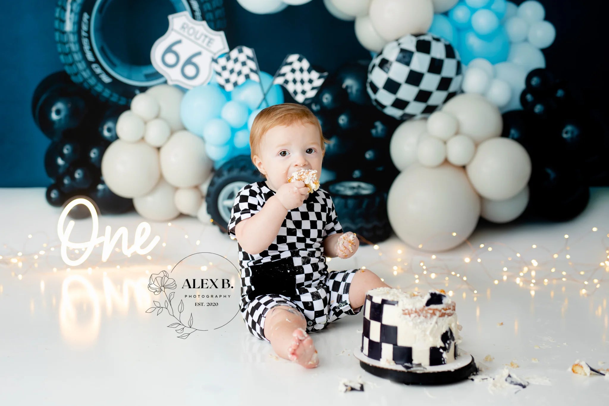 Off to the Races Backdrop Kids Baby Cake Smash Photography Props Child Boys Birthday Cake Smash Photocall Decor Backgrounds