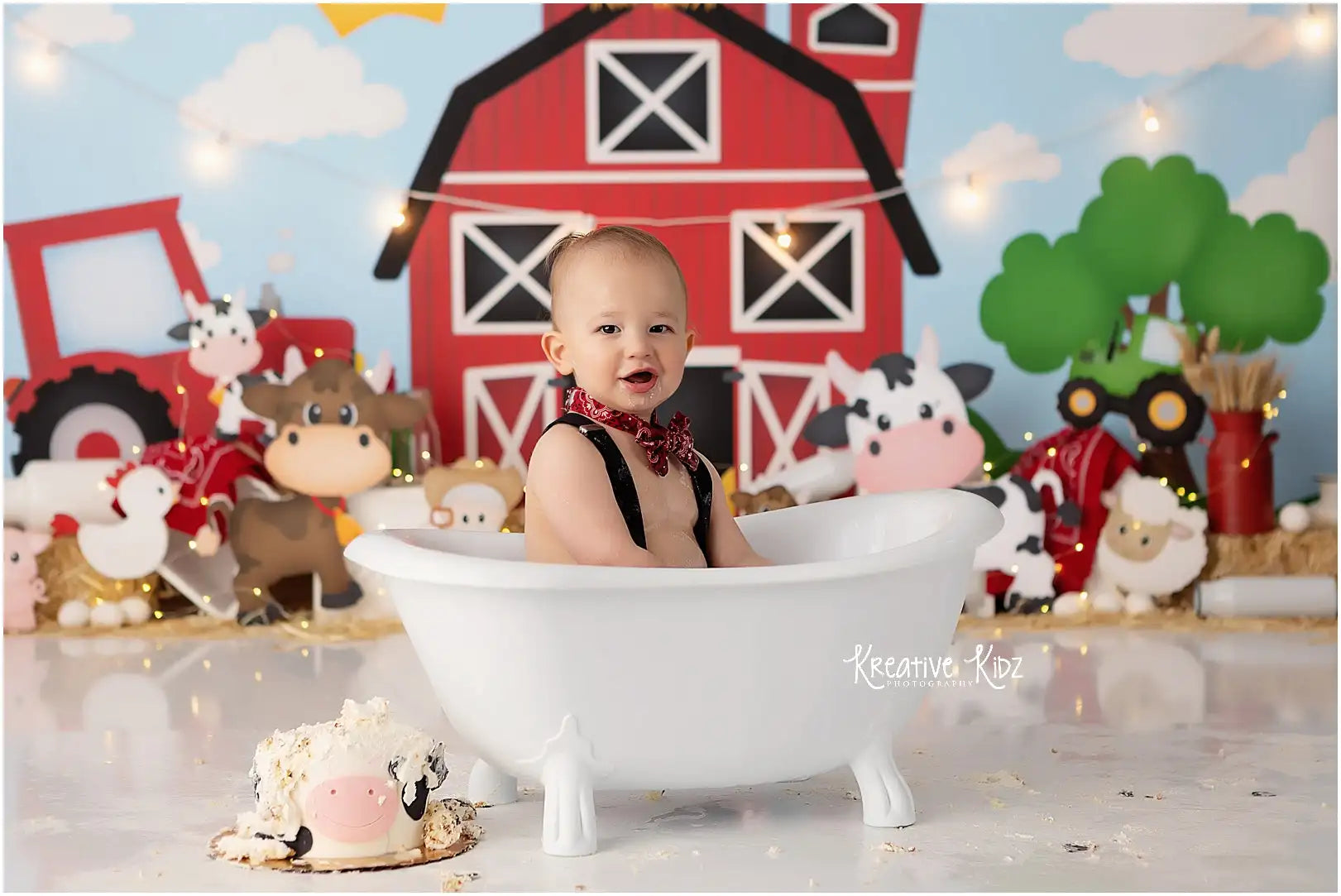 Farm Red Barn Photo Backdrop Little Animals Kids Baby Photography Props Child Birthday Party Photocall Studio Backgrounds