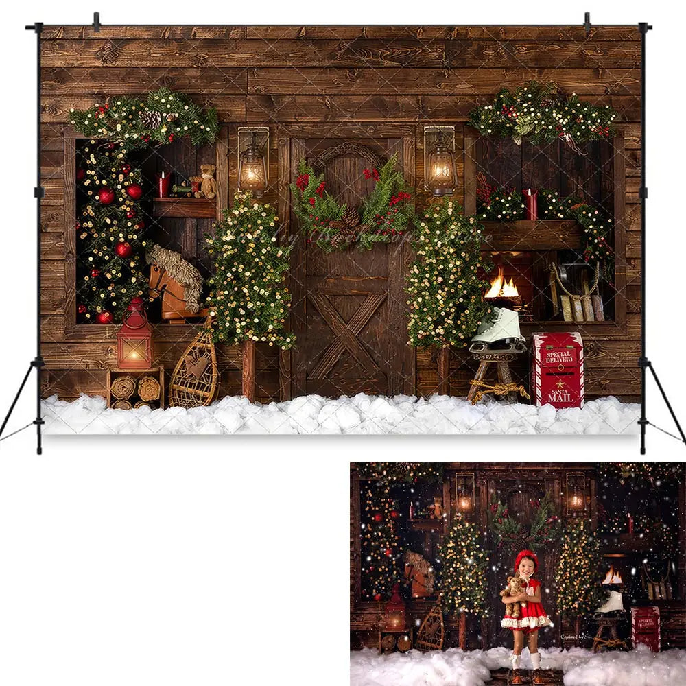 Merry Christmas Backdrop Baby Kids Portrait Family Party Photocall Photograhy Background Child Adult Birthday Photo Shoot Decors