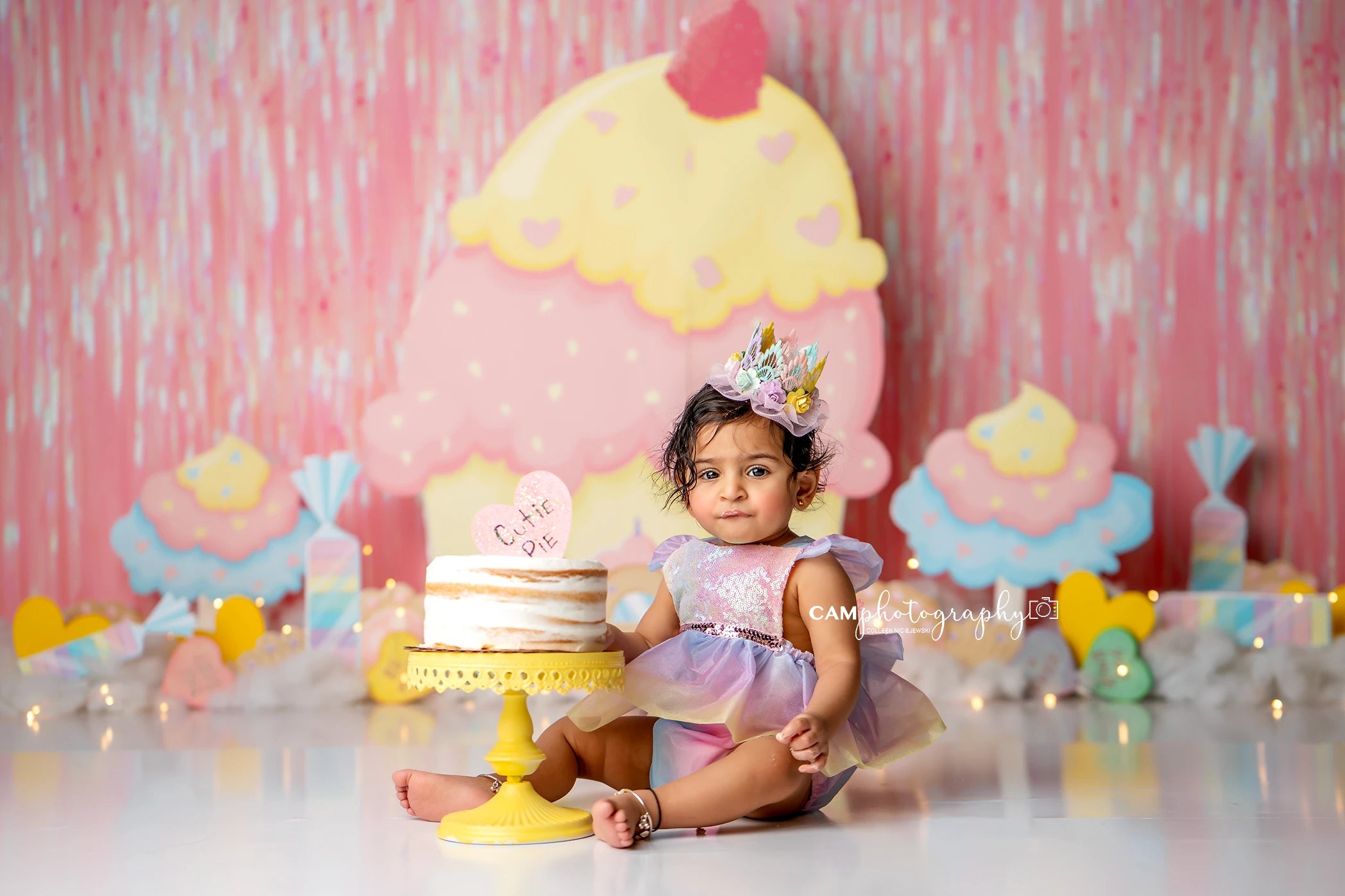 Ice Cream Photography Backdrop Kids Baby Cake Smash Photocall Decors Sweet Candy Child Girls Adult Birthday Studio Backgrounds