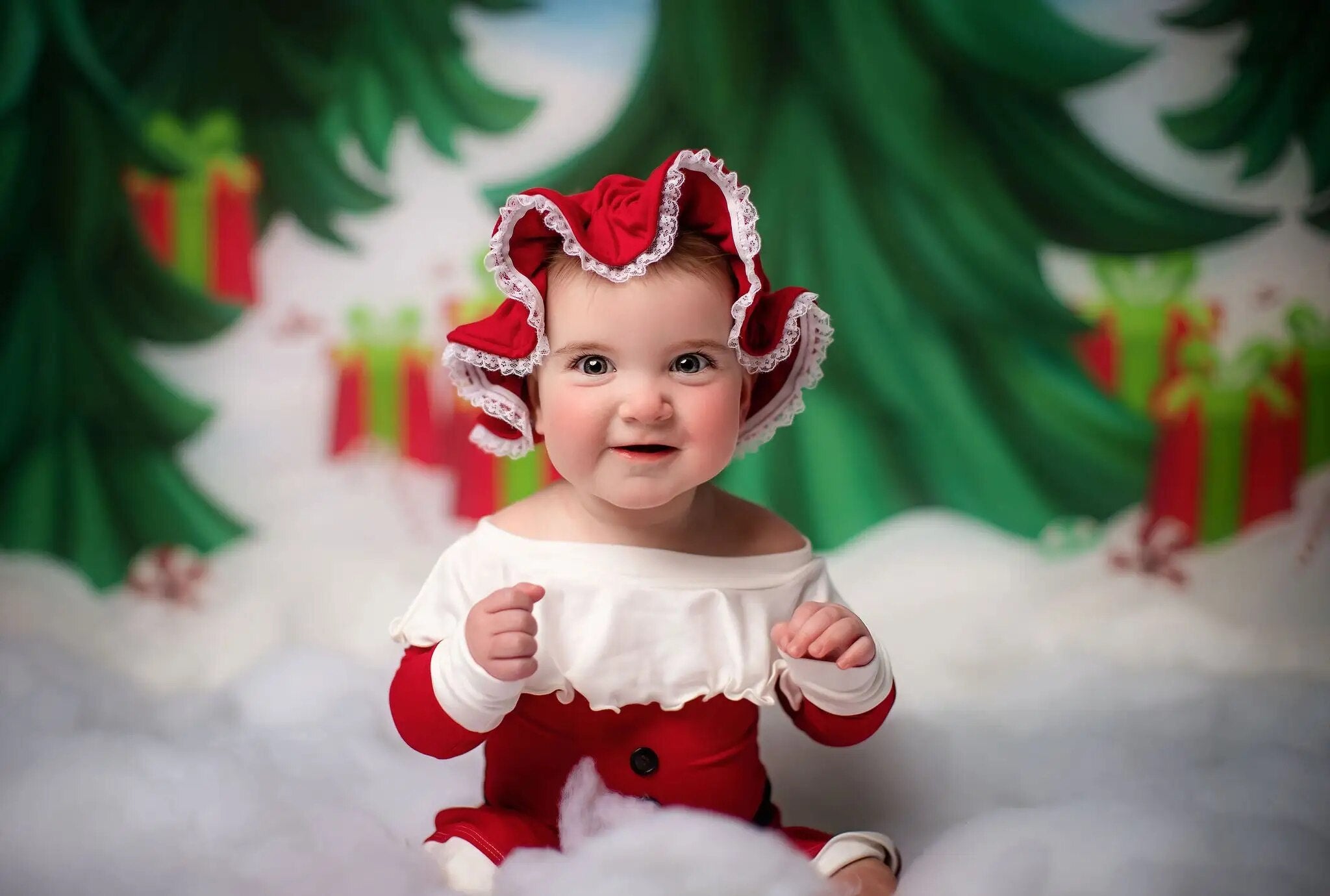 Arrière-plan de forêt enneigée de noël, accessoires de photographie pour enfants et bébés, pour séance photo pour studio photo, arrière-plan d'arbres de neige d'hiver 