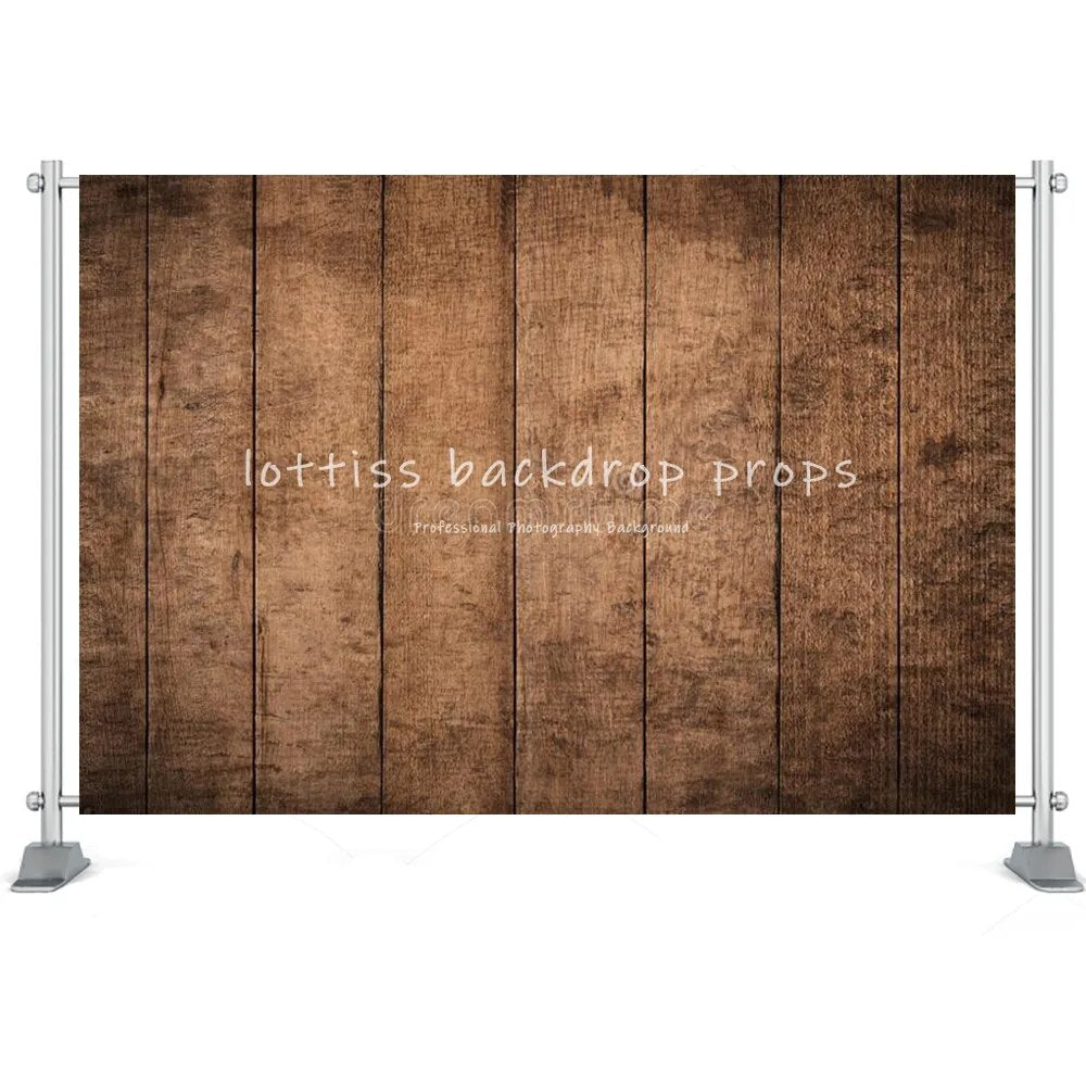 Brown Wood Board Background For Photography Baby Birthday Party Kids Portrait Rustic Planks Backdrop Cloth