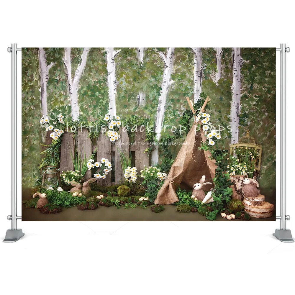 Safari Party Birthday Backdrop Photography Decoration Baby Wild Jungle Animals Party Cake Smash Decoratio Backdrop Photo Studio