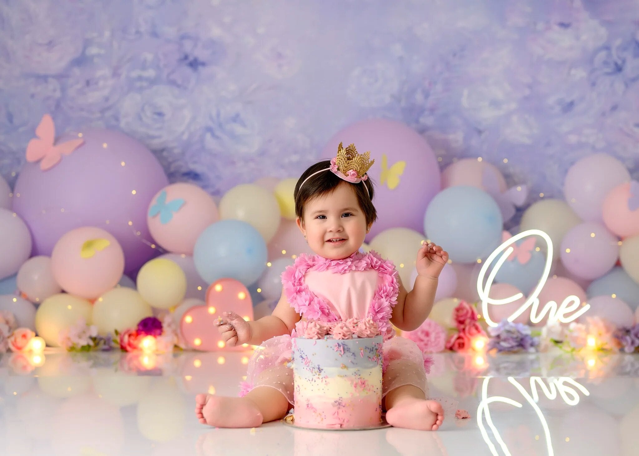 Princess Castle Backdrops Kids Baby Cake Smash Birthday Photography Props Newborn Photocall Dceors Jungle Animals Background