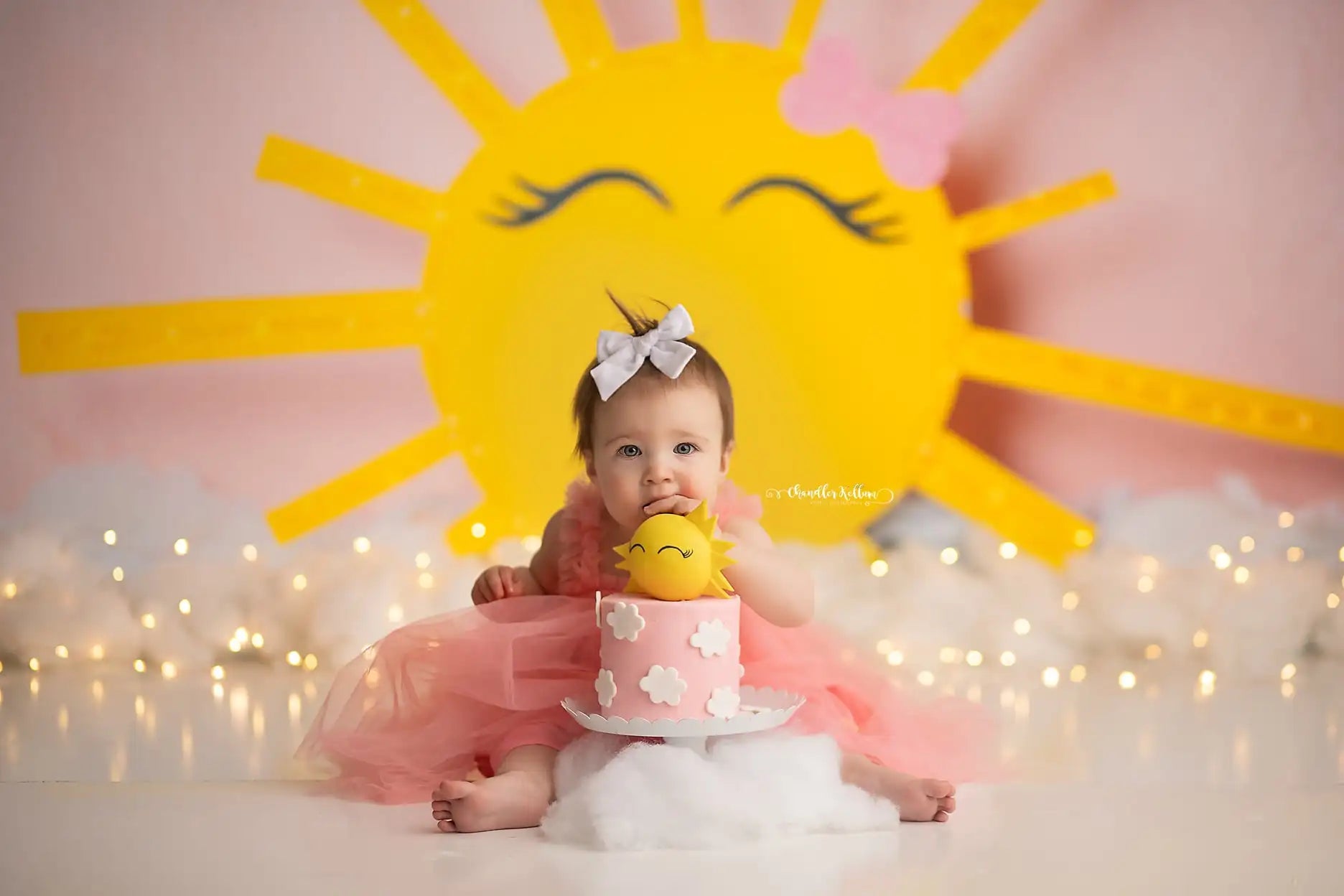 Ray Of Sunshine Backdrop Kids Baby Cake Smash Photography Props Child Girls Adult Birthday Studio Backgrounds