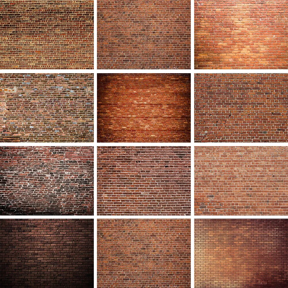 Red Brick Wall Polyester Backdrop Old Dark Vintage Wallpaper Adult Portrait Newborn Baby Kid Party Decor Photography Background