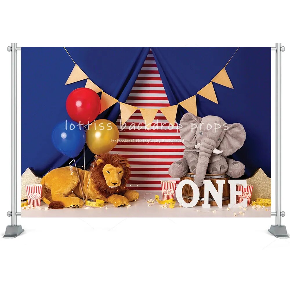 Circus Photography Backdrop Kids Birthday Backdrop Newborn Child Portrait Party Decor Ferris Wheel Party Background Photo Studio