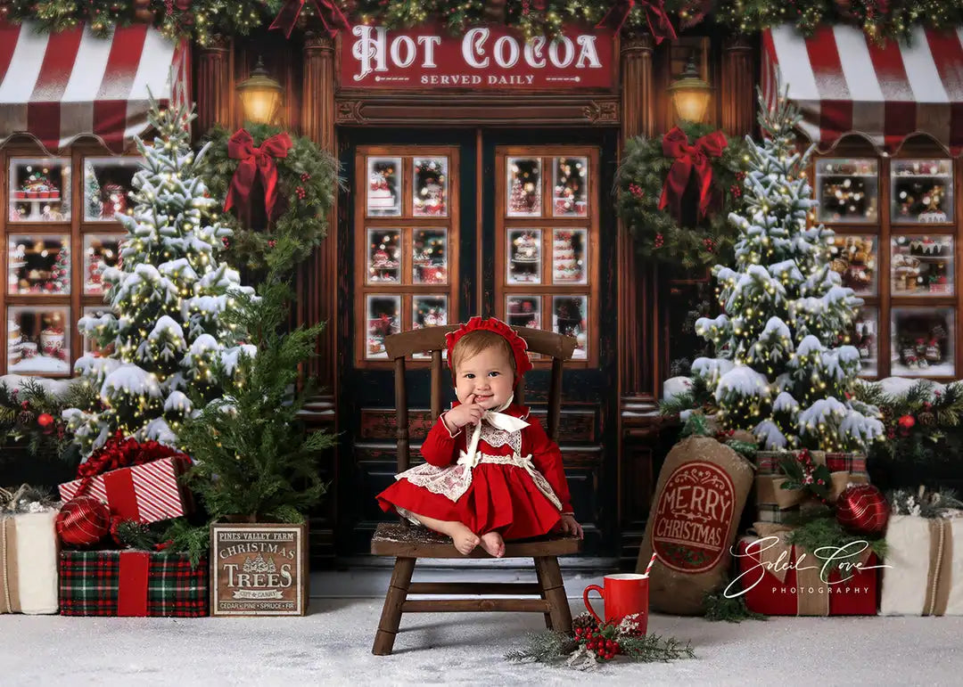 Santa Claus Christmas Fireplace Backdrop Red Retro Wall Baby Kids Portrait Family Party Photocall Photograhy Background