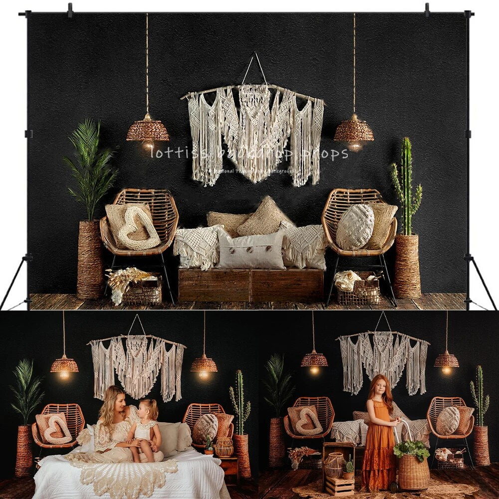 Wanderlust Boho Backdrops Kids Gril Photography Props Child Adult Photocall Decors Xmas Headboard Living Room Background