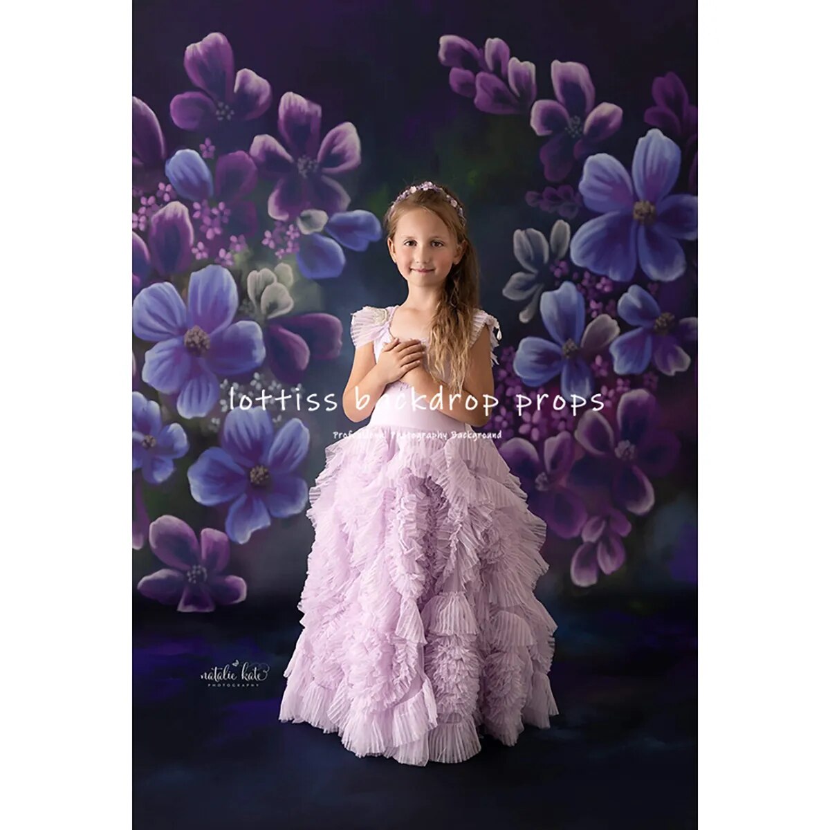 Peinture à la main Floral Photorgaphy décors fille enfants adulte Portrait Photocall accessoires Photo enceinte fleur jardin fond 