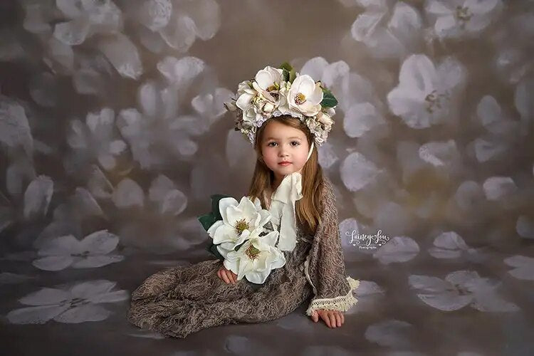 Fine Art Flower Backdrops Kids Baby Photography Props Newborn Birthday Child Adult Photocall Hand Painting Floral Background