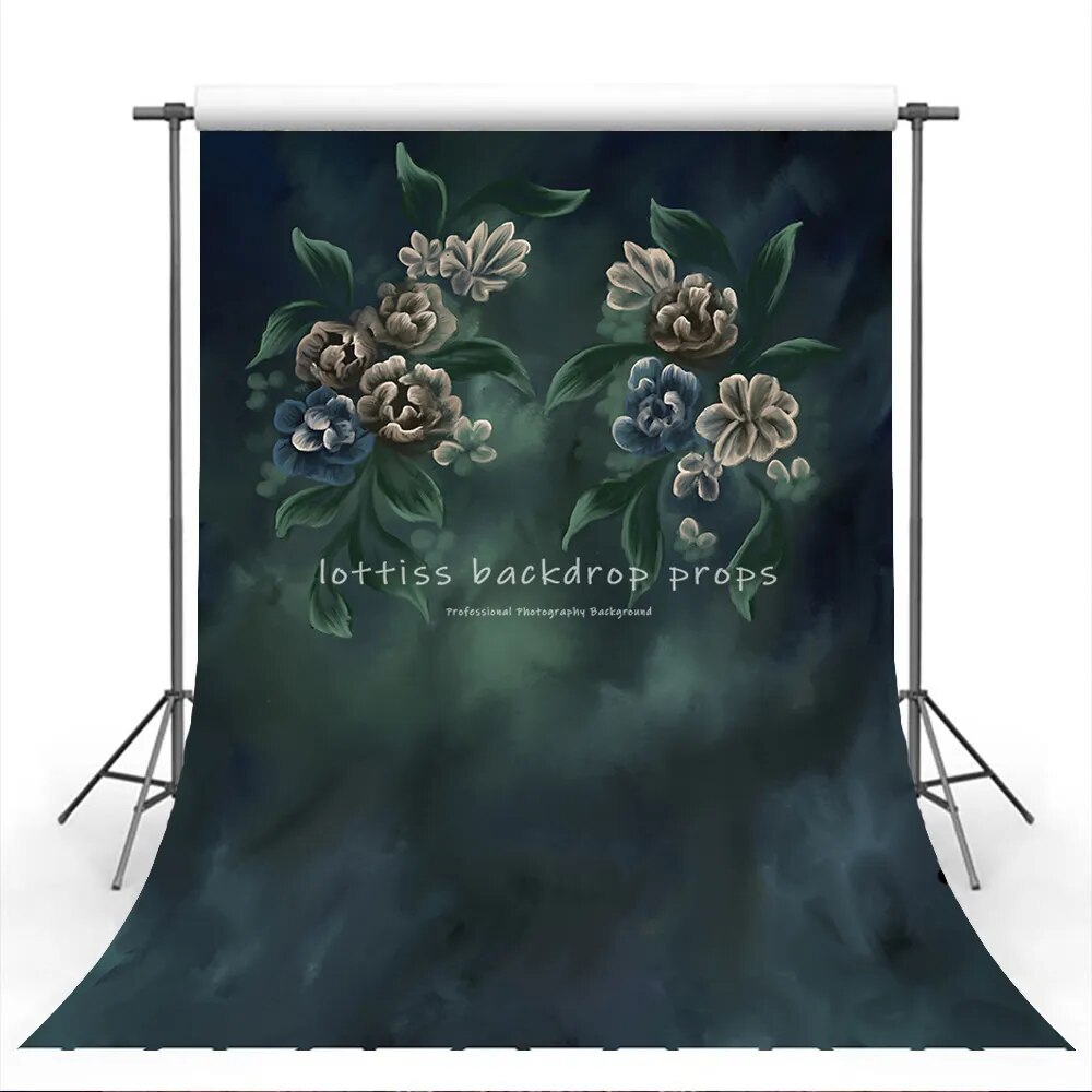 Peinture à la main Floral Photorgaphy décors fille enfants adulte Portrait Photocall accessoires Photo enceinte fleur jardin fond 