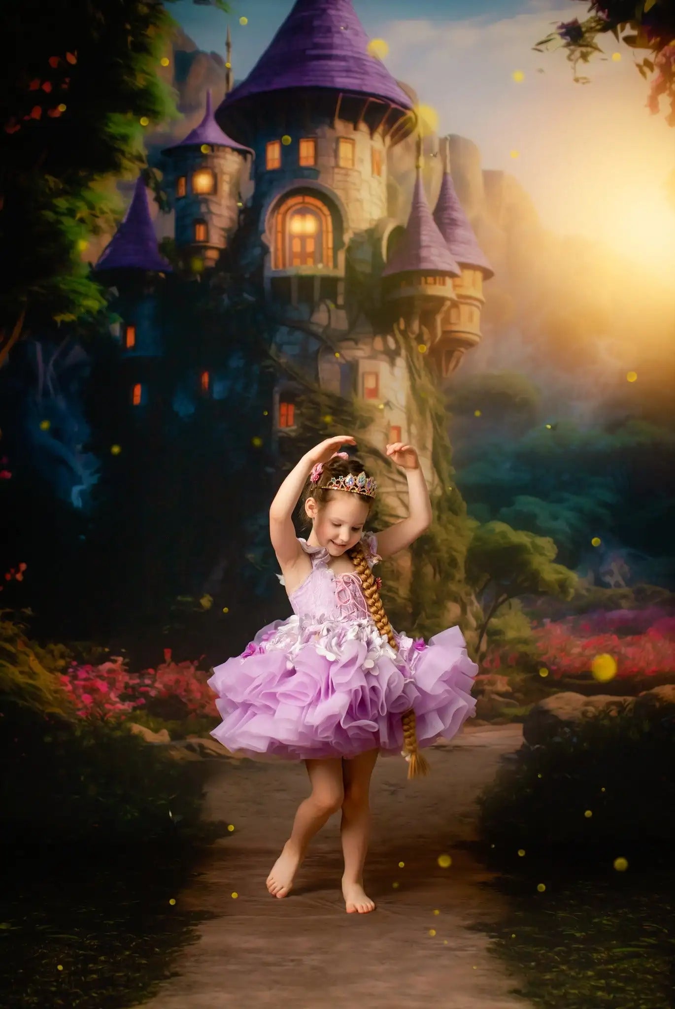 Old Castle Deep in Forest Photography Backdrop Kids Baby Cake Smash Photocall Decors Girls Adult Birthday Studio Backgrounds