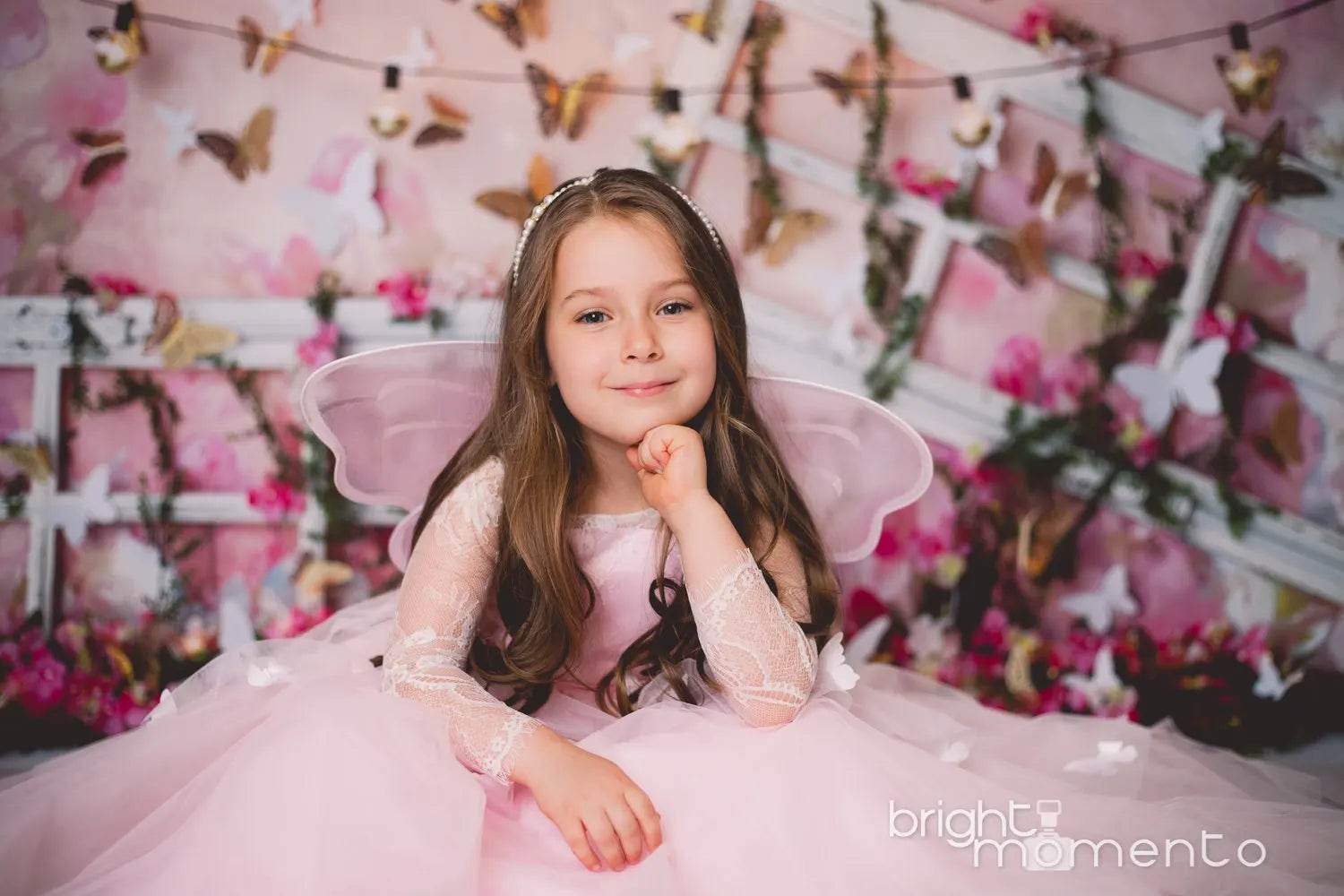 Spring Flutter Forever Backdrops Kids Girl Photography Props Child Baby Photocall Garden Floral Backgrounds