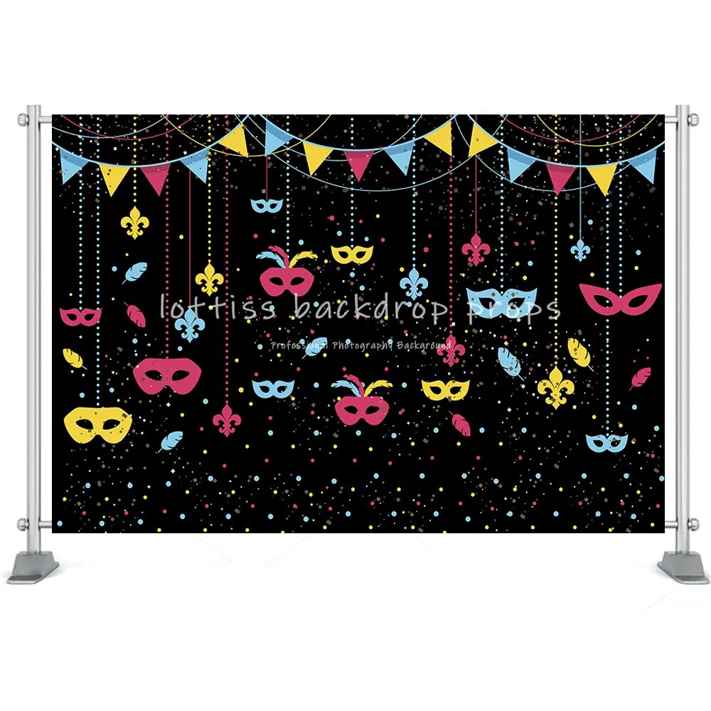 Fiesta Party Backdrops For Adult Kids Cake Smash Photography Masquerade Birthday Mexico Carnival Decoration Backgrounds