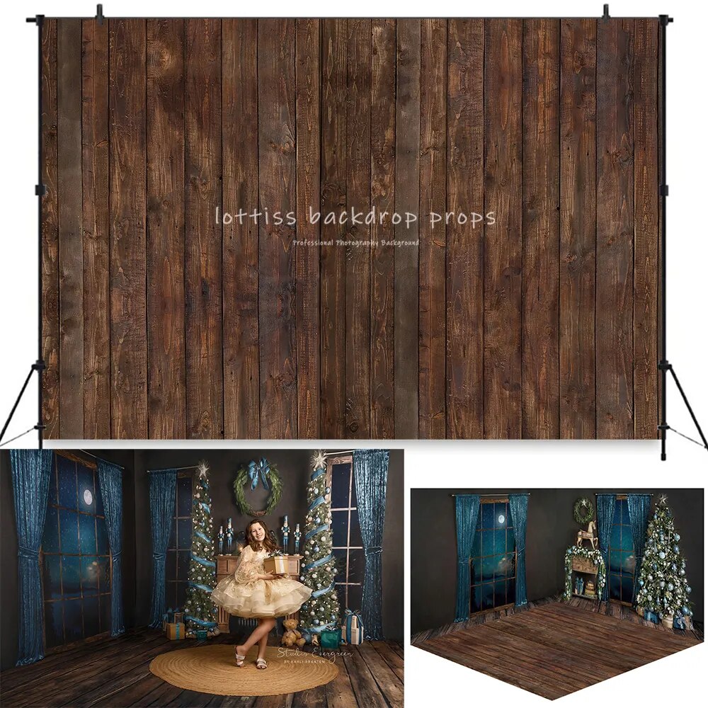 Christmas Living Room Backdrops Kids Adult Photography Child Baby Photocall Xams Fireplace Wondows Trees Background