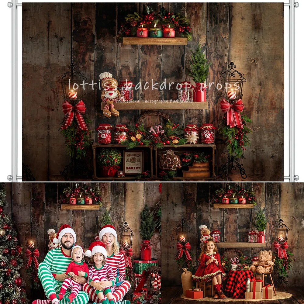 Christmas Room Backdrop Photography Fireplace Windows Toys Wreath Winter Family Party Kids Birthday Background Photo Studio