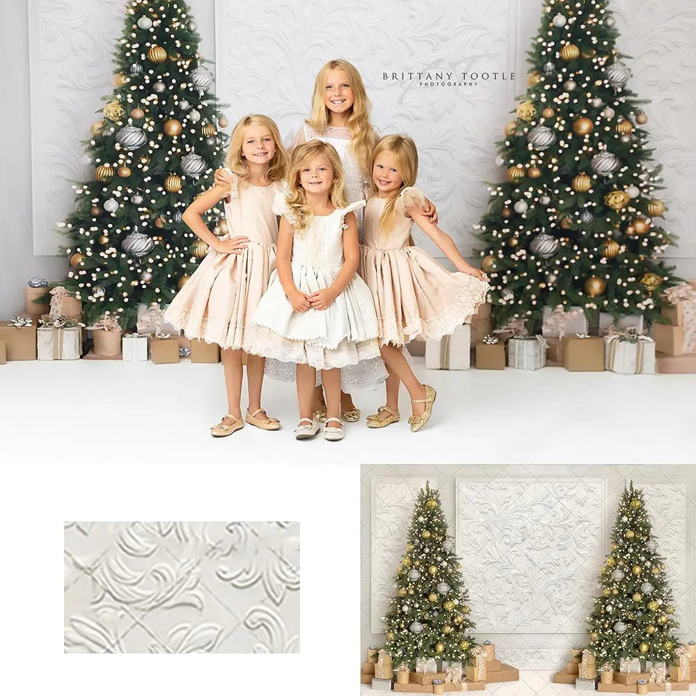 Elegant Holiday Sparkle Photo Backdrop Christmas Trees Studio Decor Baby Kids Portrait Family Party Photocall Photograhy Props